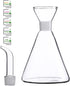 HAIZEEN 9 oz / 250 ml Glass All-Purpose Cruet, Glass Oil Decanter and Cruet (Cone-9 oz, Smooth surface)...