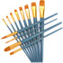 Royal Brush Manufacturing Royal and Langnickel Zip N' Close 12-Piece Brush Set, Medium Gold Taklon...