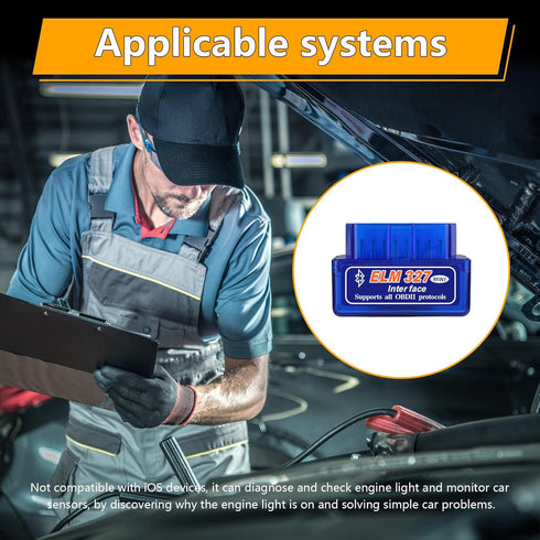 ELM327 OBD? Car Auto Diagnostic Scanner, Professional Automotive Bluetooth Scan Tool and Code Reader, Universal Vehicle Interface Adapter Diagnost...