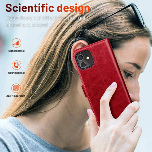 OCASE Compatible with iPhone 12 Case/Compatible with iPhone 12 Pro Wallet Case, PU Leather Flip Case with Card Holders RFID Blocking Kickstand Pho...