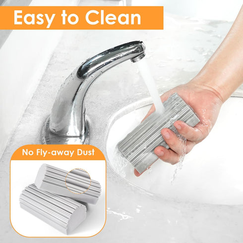 2-Pack Damp Clean Duster Sponge,Magic Sponge Eraser for Household Cleaning, Duster for Cleaning Blinds,Dish, Glass, Window Track Grooves,Ceiling F...