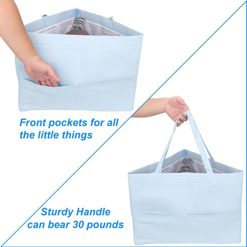 Clothes Hanger Organizer Bag with Handle: Hanger Storage Triangle Bag for Adult Hanger Space Saving - Wooden Hanger Holder - Hanger Stacker for Cl...