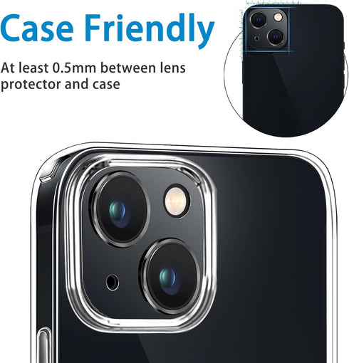 Compatible with iPhone 15 and iPhone 15 Plus Camera Lens Protector, Anti-Scratch Tempered Glass Camera Screen Protector Shockproof Full Protective...