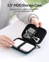 ORICO Hard Drive Case 2.5 inch External Drive Storage Carrying Bag Waterproof Shockproof with Inner Size 5.5x3.5x1.0inch for Organizing HDD and El...