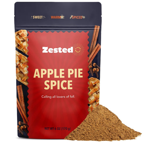Apple Pie Spice - XL 6 oz Bag - Zested Autumn-Inspired Natural Spice Blend - Gluten-Free and Nut-Free - Goes Great on Snacks, in Baked Treats, and...