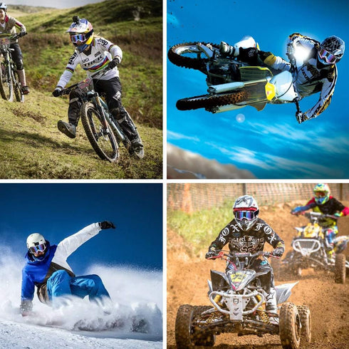 Motorcycle Goggles ATV Goggles Motocross Goggles Windproof Dirt Bike Goggles Dustproof Off Road Goggles Scratch Resistant PU Helmet MX Goggles Ski...