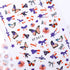 4th of July Nail Art Stickers Decals, American Flag Patriotic Independence Day 3D Nail Stickers Nail Supply USA Flags Heart Star Design Nail Decal...
