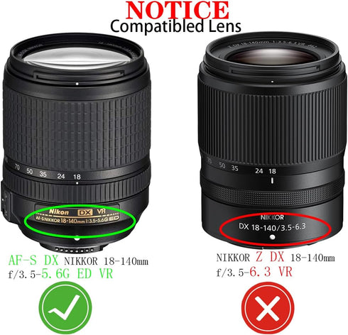 HB-32 Lens Hood for Nikon AF-S DX Nikkor 18-140mm f/3.5-5.6G ED VR,AF-S DX 18-105mm f/3.5-5.6G ED VR,AF-S DX 18-70mm/3.5-4.5G ED-IF,AF-S DX 18-135...