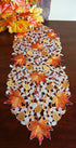 GRANDDECO Thanksgiving Harvest Table Runner Embroidered Cutwork Maple Leaves Dresser Scarf Table Cover Autumn Or Fall Decorations (Table Runner 13...