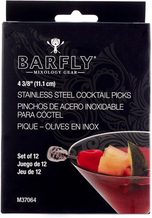 Barfly Cocktail Picks, Skull Top, Stainless...