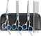 GEMEK Professional Grooming Scissors for Dogs with Safety Round Tips, Dog Grooming Scissors Set - Thinning, Straight, Curved Shears and Comb for L...