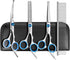 GEMEK Professional Grooming Scissors for Dogs with Safety Round Tips, Dog Grooming Scissors Set - Thinning, Straight, Curved Shears and Comb for L...