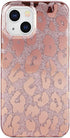J.west Case Compatiable with iPhone 13 6.1 inch,Shiny Glitter Animal Leopard Print Pattern Exotic Pink Cheetah Design Soft TPU Slim Fit Protective...