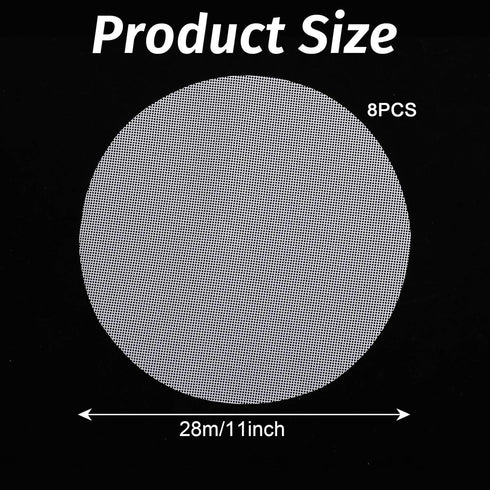 8Pcs 11 inch Non-stick Silicone Steamer Liners Round Silicone Steamer Mesh Pastry Dim Sum Mesh Reusable Round Dumplings Bamboo Steamer Liner Pad f...