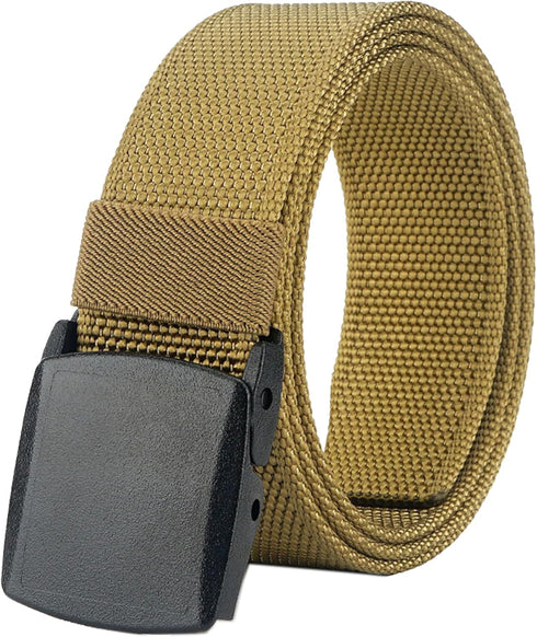 LionVII Mens Belt Web, Nylon Casual Belt with Plastic Buckle Breathable for Work Travel, Easy Trim to Fit 27-46" Waist...