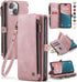 Defencase Compatible with iPhone 13 Mini Case Wallet with RFID Blocking Card Holder for Women Men, PU Leather Magnetic Snap Flip Zipper Strap Wall...