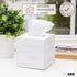 Ilyapa Wood Tissue Box Cover Square - Rustic Farmhouse White Wooden Tissue Holder...
