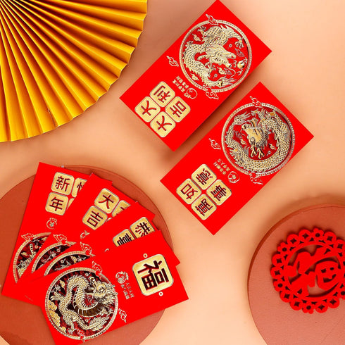 36pcs Chinese Red Envelopes, 2024 Packets Hong Bao Lai See New Year of Dragon Lucky Money Pocket Bag for Chinese Lunar Year Spring Festival Weddin...
