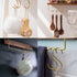 12-Pack 3.95" Brass S Hooks for Hanging – Heavy-Duty S-Shaped Hook for Coffee Cups Mug Coat Clothes Storage Hangers Kitchen Pot Pan Racks...