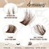 Brown Lash Clusters Natural Lash Extension Brown Wispy Eyelash Extension 8-16mm CC Curl Brown Individual Lashes Clusters Eyelashes Extensions...