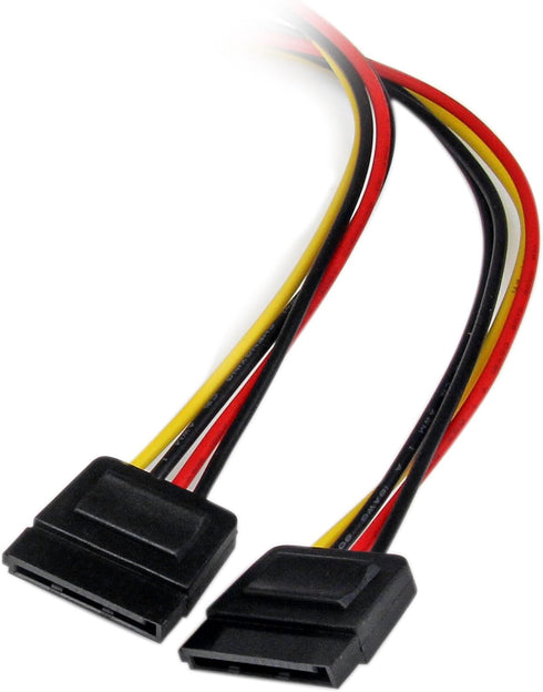 StarTech.com 12in LP4 to 2x SATA Power Y Cable Adapter - Molex to to Dual SATA Power Adapter Splitter (PYO2LP4SATA)...
