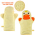 2 Pieces Baby Bath Mitt Washcloths with Cute Animal Designs Yellow Duck Shark Towel Gentle Soft Scrub for Toddler Bath and Shower...