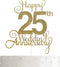 ALPHA K 25th Wedding Anniversary Cake Topper, Wedding Anniversary Party Decoration with Premium Gold Glitter...