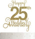 ALPHA K 25th Wedding Anniversary Cake Topper, Wedding Anniversary Party Decoration with Premium Gold Glitter...