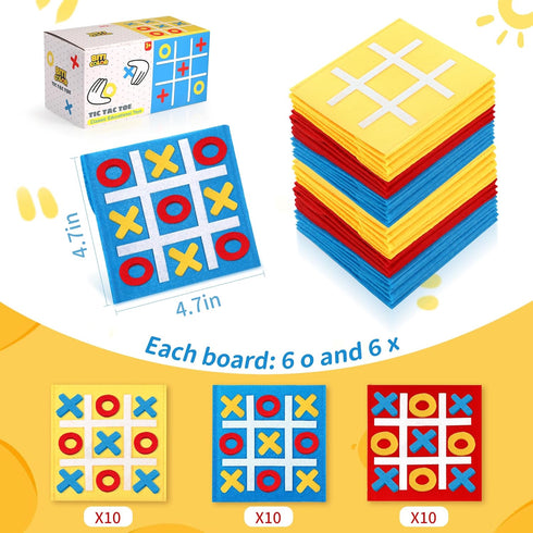 Tic Tac Toe Game for Kids Mini Board Game Toys Birthday Party Favors for Kids Goodie Bags End of Year Classroom Gifts for Students (Bulk Pack of 3...