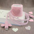 Cable Protector for iPhone Charger, Silicone Charger Protector Set - Cute Cable Cover Silicone Charger Case for 18W/20W iPhone Charger, Pink Heart...
