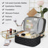 IGOLUMON Travel Makeup Bag Double Layer Make Up Bag Portable Large Cosmetic Bag Wide-open Toiletry Bag for Women Roomy Cosmetic Case Pouch Multifu...