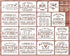 Farmhouse Stencils for Painting on Wood Kitchen Paint Stencils Flower Farm Vintage Sign Craft Stencils for Wood Burning Projects Reusable Wall Fab...