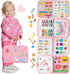 BELLOCHIDDO Busy Board - 8 in 1 Toddler Busy Board with Preschool Educational Activities Learning Fine Motor Skills, Sensory Toys - Montessori Toy...