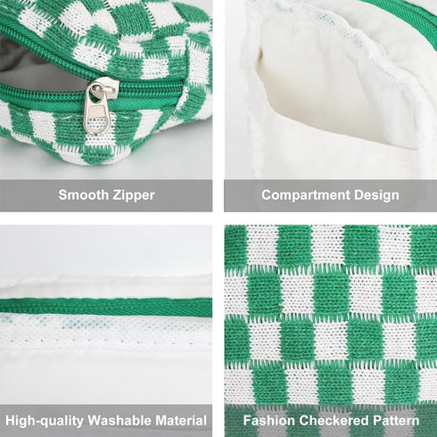 Sanitary Napkin Storage Bag, Menstrual Pad Zipper Bag Checkered Portable Period Bag Panty Liners, Tampon Storage Pouch for Teen Girls Women Ladies...