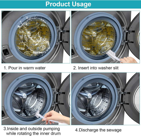 2Pcs Rolling Washing Machine Multifunctional Cleaning Brush, Household Cleaning Brushes,Nylon Brush Heads Powerful Clean,Wash Machine Cleaner Also...