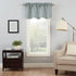 Eclipse Canova Modern Valance Rod Pocket Window Curtain for Kitchen or Bathroom, 42" x 21", River Blue...