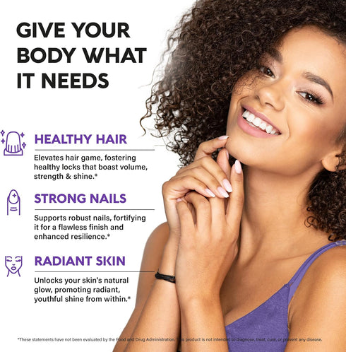 Liquid Biotin & Collagen - Vitamins for Hair Growth Support for Women & Men - Extra Strength 60000 mcg Drops - B7 Supplement - Strong Nails & Heal...