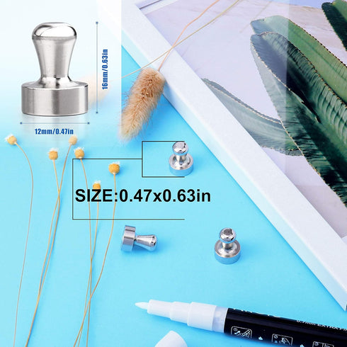 LOVIMAG 30 Pcs Refrigerator Magnets, Fridge Magnets, Strong Whiteboard Magnets, Magnetic Push Pins, Strong Metal Magnets for Fridge, Whiteboard, O...