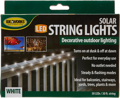 JOBAR IdeaWorks Solar String 50 Decorative White Lights, 6.7" X 5.60" X 2.50" (JB7839WHI)...
