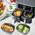 Large Air Fryer Silicone Liner for 8-10QT Ninja Dual Basket Air Fryer, Non-Stick Air Fryer Pot, Rectangular Air Fryer Silicone Basket, Reusable Ai...