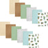 Hudson Baby Unisex Baby Cotton Flannel Burp Cloths Bundle, Plants, One Size...