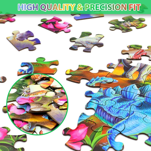 Puzzles for Kids Ages 4-8, 6-8, 8-10, Kids Puzzles 100 Piece Big Dinosaur Floor Jigsaw Puzzle for Kids Children Educational Puzzles Toys for Young...