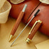Yeaqee Luxury Wood Ballpoint Pens 1.0mm Elegant Fancy Writing Pens Wooden Black Ink Pens Graduation Gift Pen for Men Women Employee Teacher Journa...