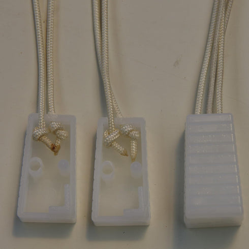 Big 8 sets (16 pieces). Blind Tassels, Ivory, Trapezoid Design. This Safety Pull Cord Tassel Will Separate When Excess Pressure Is Applied. Great ...