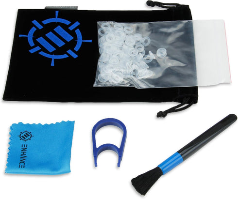ENHANCE Mechanical Keyboard O Ring Ultra-Quiet Switch Sound Dampeners Kit Soft 40A Clear (140pcs), Key Cap Remover, Cleaning Brush, Cloth and Acce...