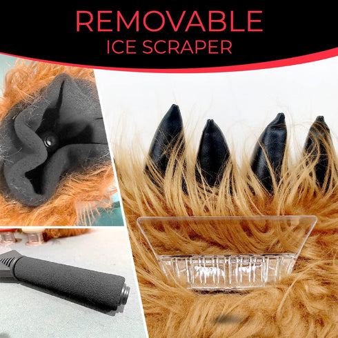 Gears Out Massive Bigfoot Hand Ice Scraper - Bigfoot Gifts - Sasquatch Claw Faux Fur Hand Warmer with Built in Ice Scraper Foam Grip Novelty Winte...