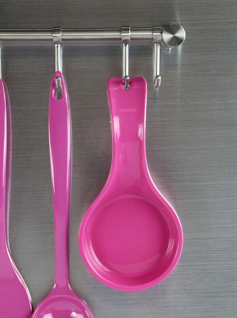 Reston Lloyd Kitchen Counter Utensil Spoon Rest, Ladles, Spaghetti Forks, & Spatulas, Durable BPA-Free Plastic – Dishwasher Safe, Décor, Space Sav...