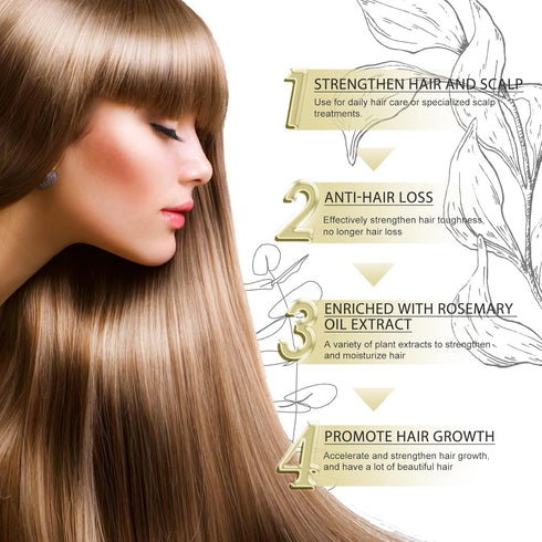 60ML Natural Hair Regrowth Oil, Rosemary Oil for Dry, Damaged and Thin Hair, Grow Hair(2FL Oz)...