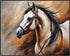 Posterizer 1 pcs- Beautiful white horse oil painting style-Art for Animal Lovers- Gift for Men Women Entrepreneur Teens-decor for Bedroom, Office,...