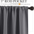 RYB HOME Short Blackout Curtains for Kitchen, Solid Half Window Treatment for Bedroom Energy Saving Privacy Shade for RV Camper Bathroom Basement,...